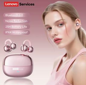 Навушники-кафи Lenovo LE302 — Потужний Бас, Bluetooth 6.0 рожеві