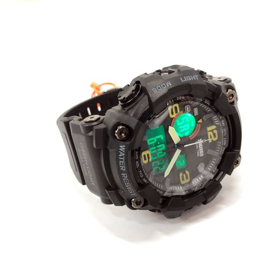 Мужские водостойкие кварцевые часы SKMEI 1520BK, Военные часы с батарейкой Армейские милитари XC-55 | Зображення 2