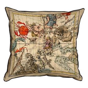 Подушка с мешковины Созвездия 45x45 см (45PHB_UNI008_BR)