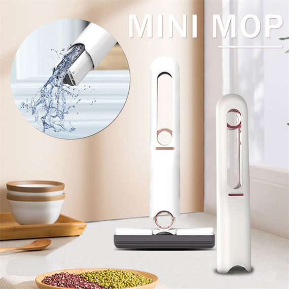 Портативна міні швабра Mini Mop з автоматичним віджиманням · Універсальна багатофункціональна складана швабра | Зображення 3