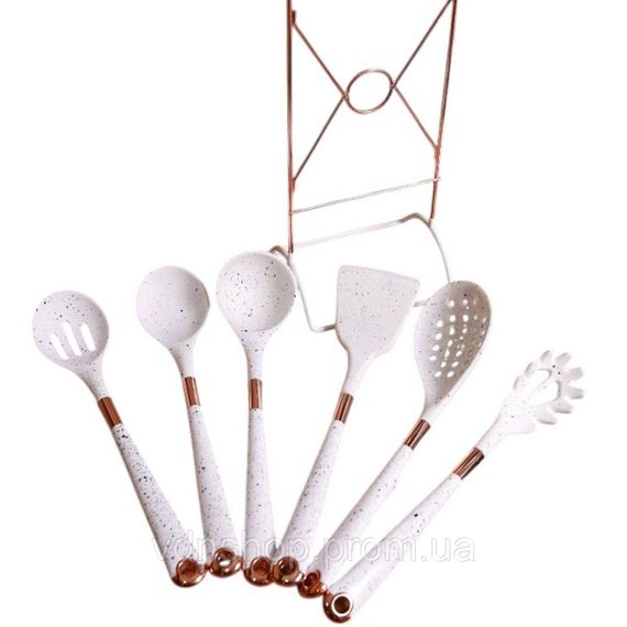 Набор кухонных принадлежностей на подставке 6 штук кухонные аксессуары Гранит YRUR7 | Зображення 3