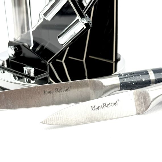 Набір ножів Haus Roland HR615-3, 9 предметів на підставці, що обертається. Сріблястий (HR615-3) | Зображення 4