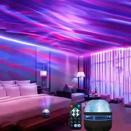 Ночник-проектор звездного неба RGB и пульт ДУ, от USB, AT-0 / Светодиодная лампа | Зображення 3