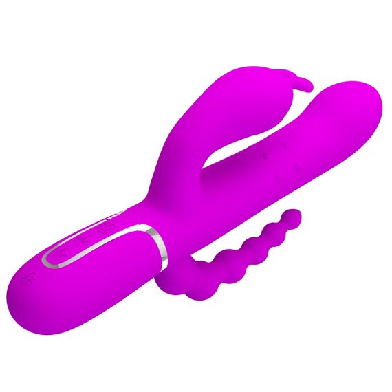 Вібромасажер з анальним та кліторальним стимулятором Pretty Love - Cammy Purple Twinkled Tenderness, BW-500036 Sex Aura | Зображення 4