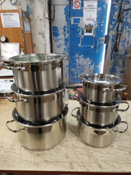 Набор кастрюль Con Brio CB-1162, 12 предметов нержавеющая сталь, для индукции | Зображення 1