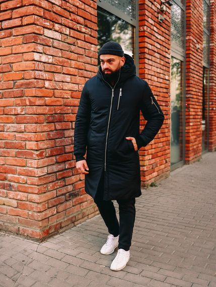 Парка Снеговик чёрный S XL | Зображення 4