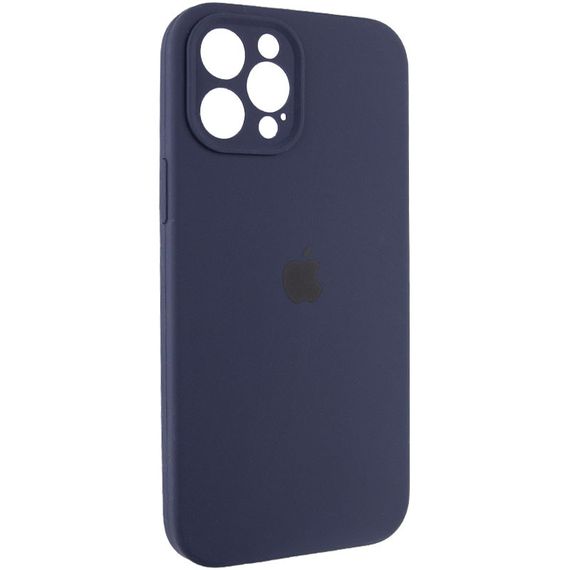 Чохол Silicone Case Full Camera Protective (AA) для Apple iPhone 12 Pro (6.1") Темно-синій / Midnight blue | Зображення 1