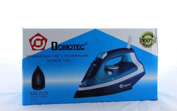 Хороший прасувальний парова праска Domotec MS 2228 з керамічним покриттям підошви для прасування одягу 2200ВТ | Зображення 5