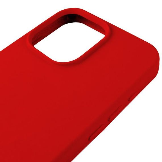Чохол Silicone Case (AA) Logo with MagSafe для Apple iPhone 15 (6.1") Бежевий / Desert Gold Червоний / Red | Зображення 3