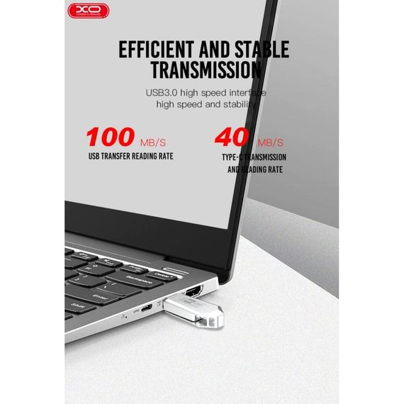 Флеш-пам'ять XO U50 USB Type-C 3.0 128Gb стальной (MAW-44129_685) | Зображення 6