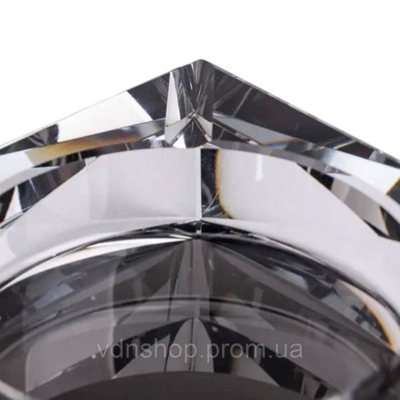 Скляна попільничка для сигарет 13х13х4 см попільничка квадратна настільна Сіра HP-4-131 | Зображення 2