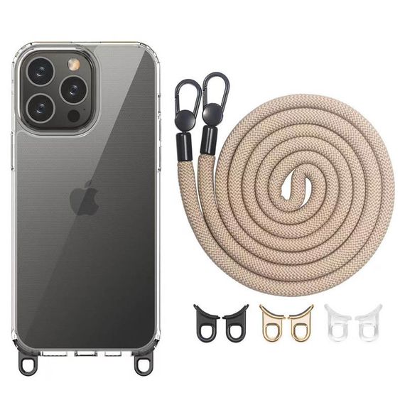 Чехол TPU Transparent with Straps для Apple iPhone 14 Pro (6.1")