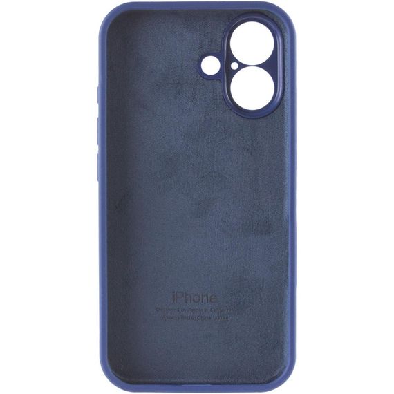 Чехол Silicone Case Full Camera Protective (AA) для Apple iPhone 16 Plus (6.7") Синий / Deep navy | Зображення 5