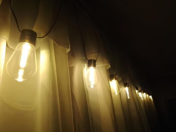 Декоративні лампи (гірлянда), 5 метрів, 10 лампочок, теплий білий колір, 8 режимів роботи + пульт | Зображення 5