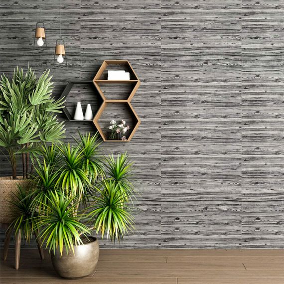 Самоклеюча 3D панель під дерево кольору зебри Sticker Wall 2800х700х3мм | Зображення 6