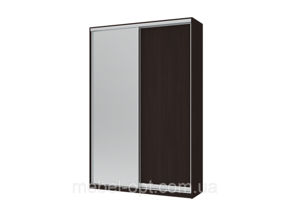 Шафа купе Сіті Лайт Doros Венге 1 ДСП / 1 Дзеркало 150х45х225 (240088)