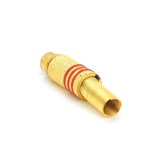Разъем RCA с пружиной (под болт) латунь, 100шт в упаковке, цена за Сахар, Red | Зображення 1