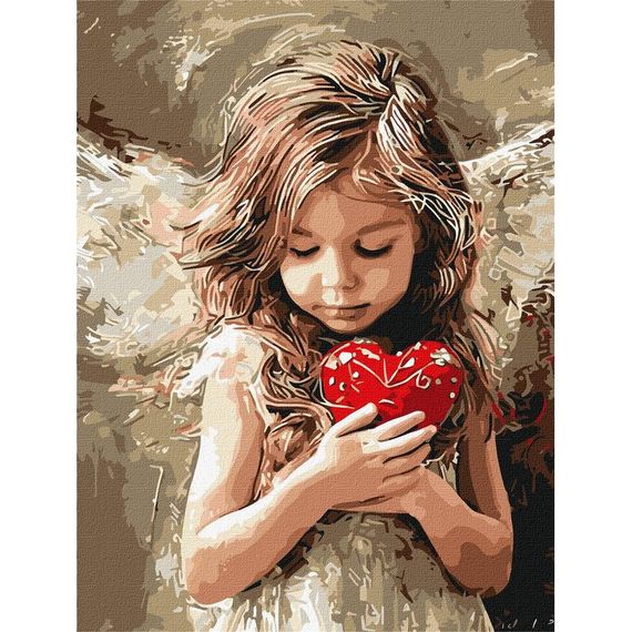 Картина за номерами "Ангел любові" ©art_selena_ua KHO8706, 30х40 см