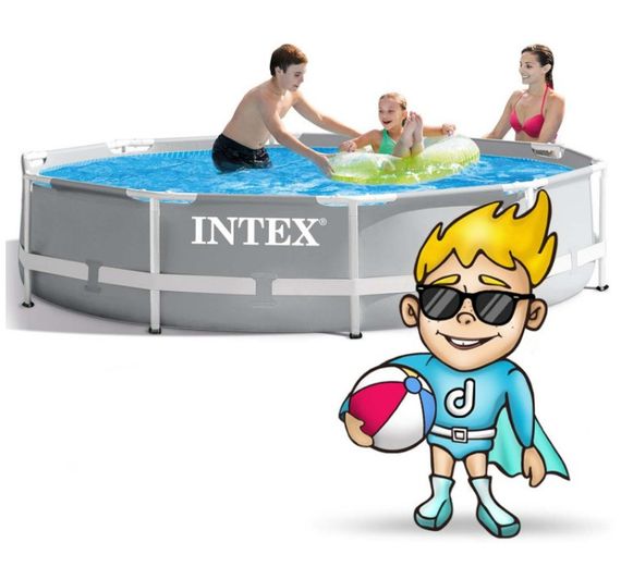 Басейн каркасний 15 в 1 INTEX 26702 305 х 76 см + машина для створення бульбашок (DM-26702-M) | Зображення 2