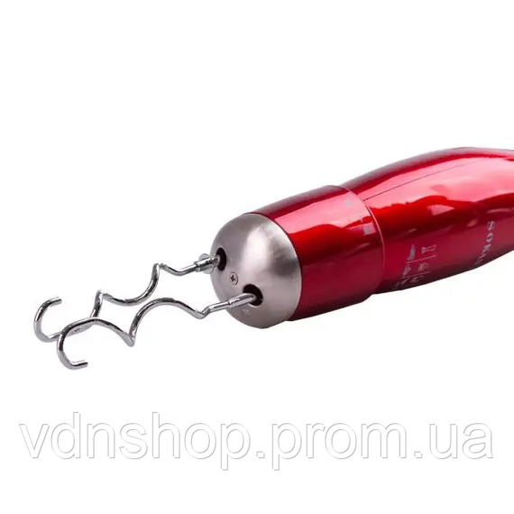 Кухонный комбайн с чашей 7 в 1 Sokany SM-5011-7 600 Вт с насадками Красный | Зображення 4