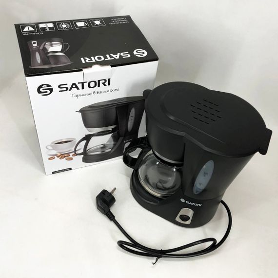 Кофеварка капельная Satori SCM-600-PBL, 650 Вт, Маленькая кофемашина для дома, Маленькая кофемашина | Зображення 8