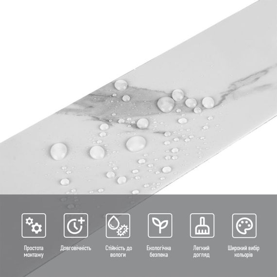 Плінтус вініловий самоклеючий 5000х100х2мм Глянцсовий (D) SW-00002117 | Зображення 3