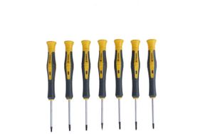 Набір викруток для точних робіт CrV PH0x50, PH00x50, SL2x50, SL2,5x50, T8x50, T9x50, T10x50 (7 шт.) СИЛА 3022011