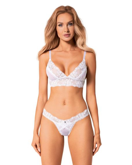 Еротичний комплект Obsessive Heavenlly 2-pcs set XS/S, бюстгальтер і танга sexstyle