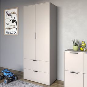 Шафа розпашна дводверна LION Краш з 2 шухлядами Кашемір (LION-044011)