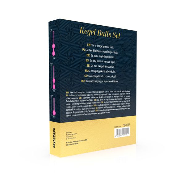 Набір вагінальних кульок - Erospace Sweet Play Kegel Balls Set A12 | Зображення 7