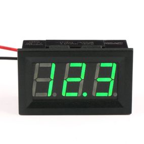 Цифровий вольтметр, діапазон вимірювань 4 -100V, Green