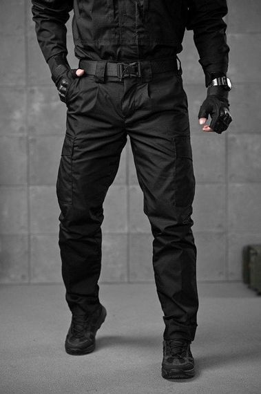 Тактические штаны рипстоп pyramid полиция черный ВТ5058