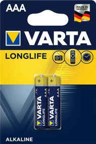 Батарейка VARTA LONGLIFE AAA BLI 2 ALKALINE (04103101412)