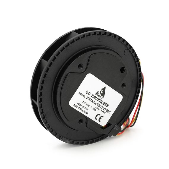 Кулер для охолодження серверних БП BNTA1025B12UP005 DC sleeve fan, 100x100x25mm, RPM 4000±10%, 12V/0.56A, 3-pin, Black | Зображення 1