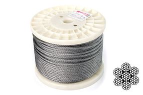 Трос 6 мм DIN 3060 (6х19+1х19) неіржавкий А2 100 м APRO WR-G6N1