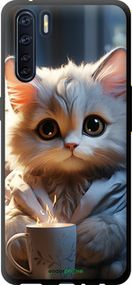 Чохол на Oppo A91 Білий кіт "5646b-1884-2448"