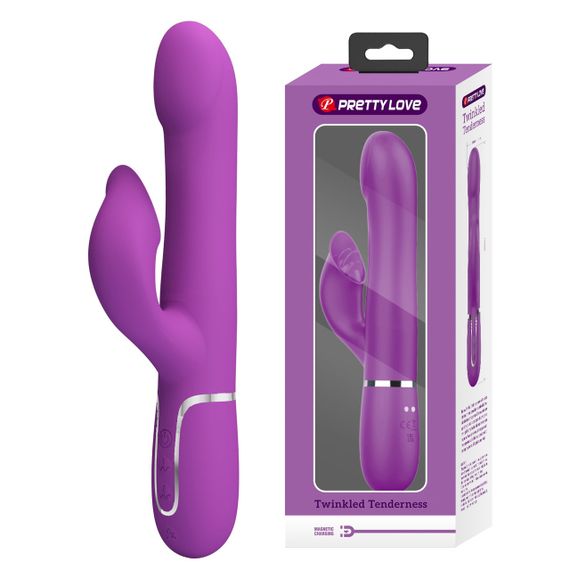 Вібромасажор із поступальним рухом серії Pretty Love — Falin Twinkled Tenderness Violet, 7 vibration sexstyle
