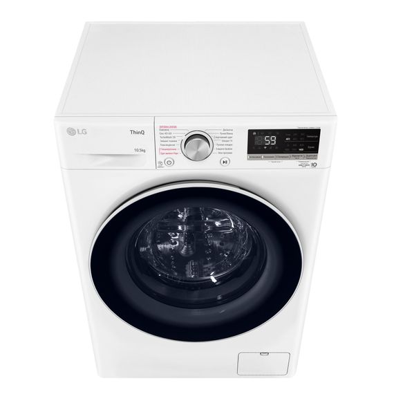Пральна машина LG фронтальна, 10,5кг, 1400, A+++, 57см, дисплей, пара, інвертор, білий (F4V5RS0WW) | Зображення 7