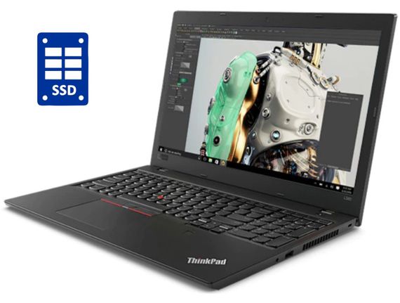 Ноутбук Lenovo ThinkPad L580 / 15.6" (1920x1080) TN / Intel Core i3-8130U (2 (4) ядра по 2.2 - 3.4 GHz) / 8 GB DDR4 / 256 GB SSD / Intel UHD Grphics 620 / WebCam б/в | Зображення 1
