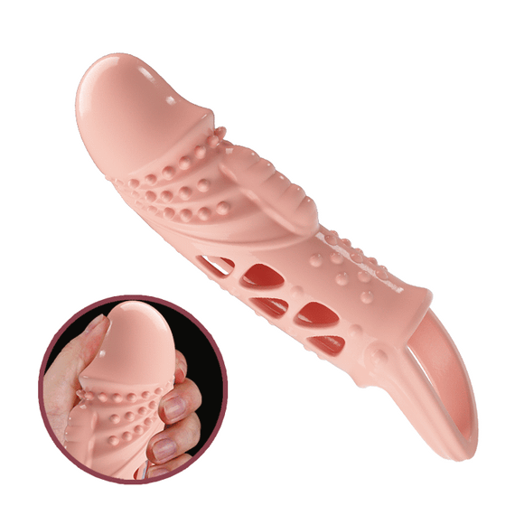 Насадка на член - Pretty Love Cecelia Vibrating Penis Sleeve Flesh | Зображення 1