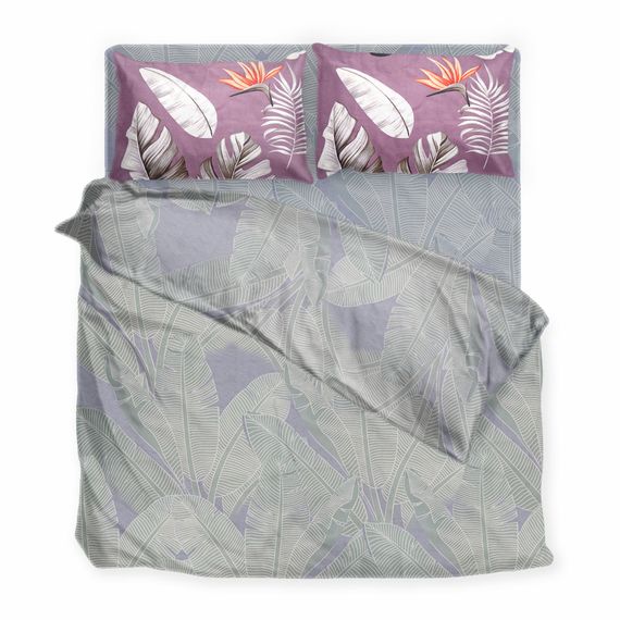 Комплект постельного белья SoundSleep Banana Leaves бязь Полуторный 160х215 см сиреневый (2800004783590)