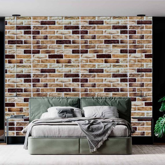 Самоклеюча 3D панель під цеглу клінкер пісочний 700x700x5мм (415) SW-00000770 | Зображення 3