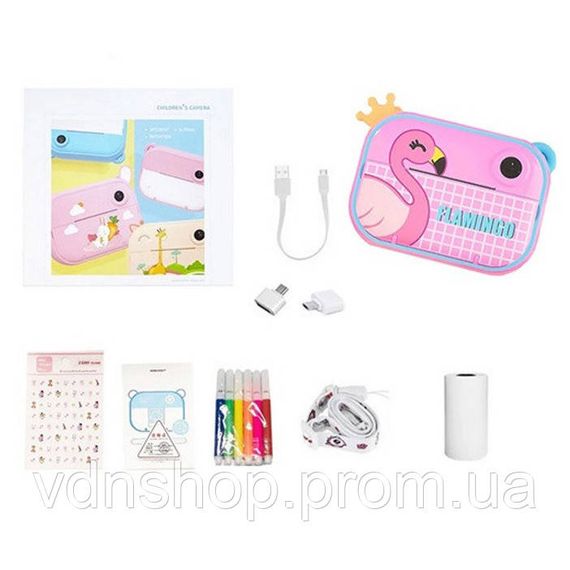 Принтер для друку для дітей, Дитячий фотоапарат фотокамера з принтером Цифрова камера малюків RU-67 | Зображення 1