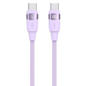 Дата кабель Usams US-SJ633 U85 Type-C to Type-C 100W (2m) Purple