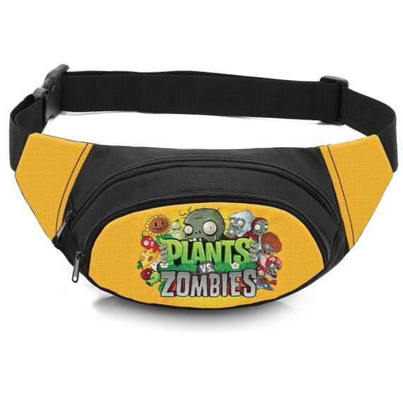 Сумка-бананка детская с принтом Растения против Зомби поясная сумка для мальчика (4587)