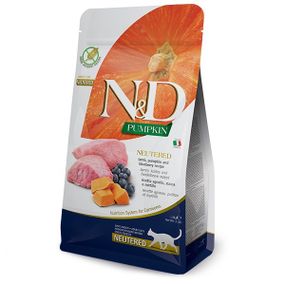 Сухий корм з ягнятиною для стерилізованих котів Farmina N&D Pumpkin Lamb&Blueberry Neutered Adult, 1.5 кг