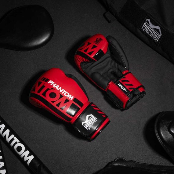 Боксерські рукавиці Phantom APEX Red 16 унцій (Бинти 4м. в подарунок) | Зображення 6