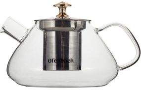 Чайник скляний заварювальний Ofenbach 1000мл зі знімним ситечком (0616l)