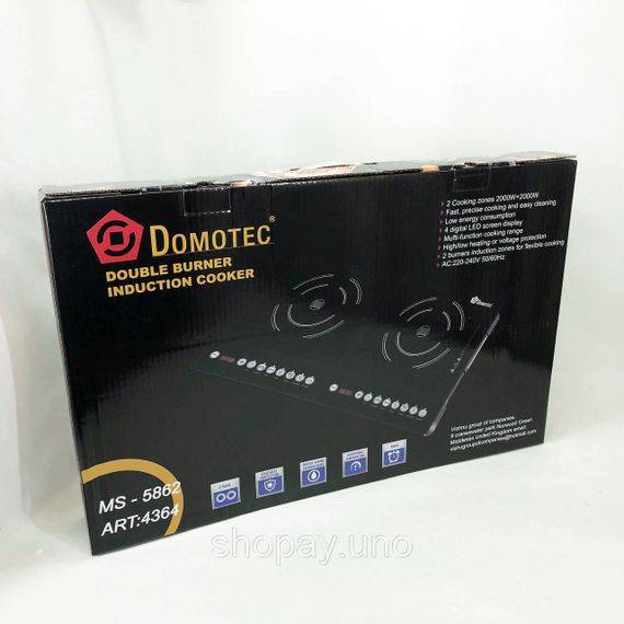 Плита кухонна переносна Domotec MS-5862 4000 Вт, Мобільна електрична плита Портативна переносна RP-85 | Зображення 9