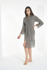 Женский трикотажный халат Nusa 0501 хаки 3XL